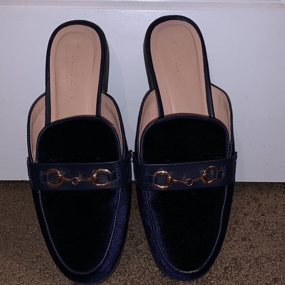 Velvet Violet Mules